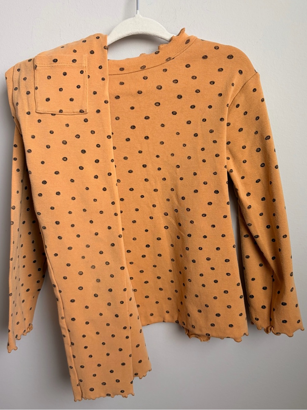 Zara Kids Polka Dot Long Sleeve Top and Leggings Set - Mustard